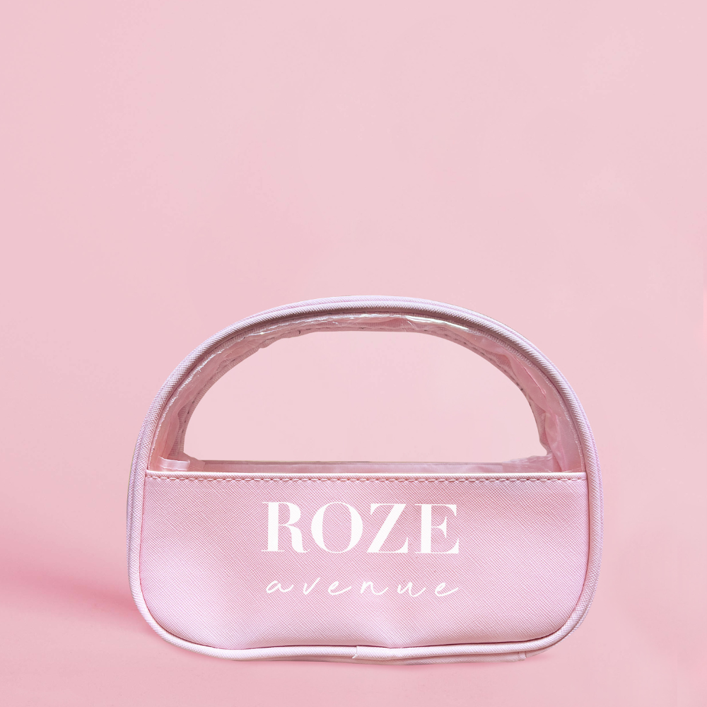 Roze Semi-Circle Toilet Bag